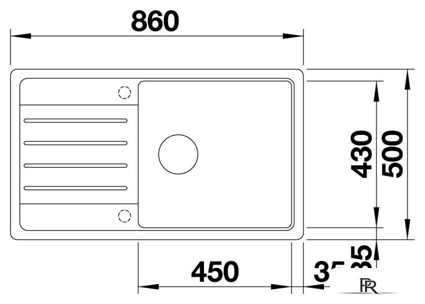 Кухонная мойка Blanco Legra XL 6 S 523328 (белый) - Изображение №2 — Интернет-магазин ПроЗаказ