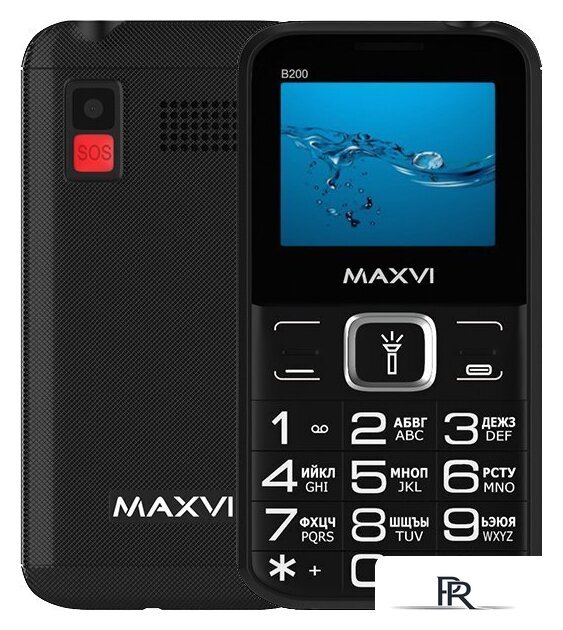 Кнопочный телефон Maxvi B200 (черный) - Изображение №1 — Интернет-магазин ПроЗаказ