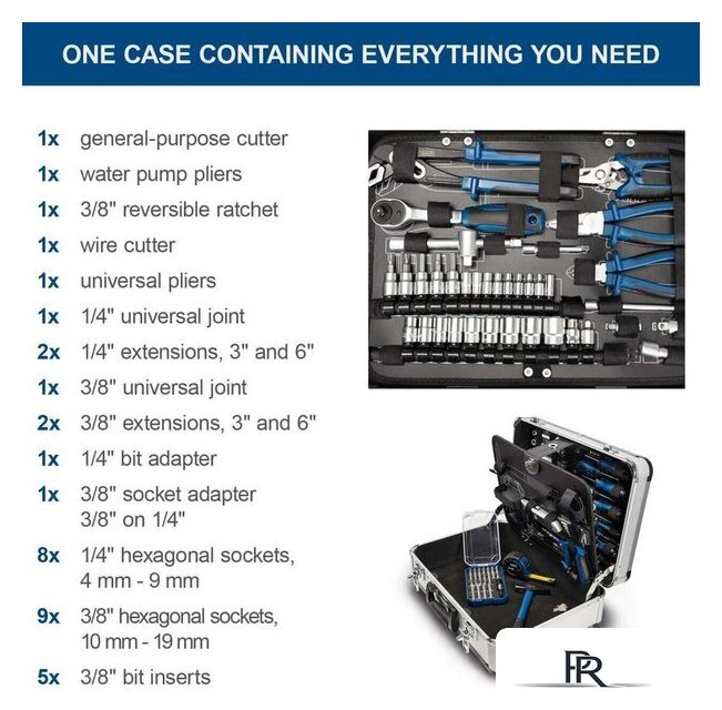 Универсальный набор инструментов Scheppach TB150 5909306900 (101 предмет) - Изображение №3 — Интернет-магазин ПроЗаказ