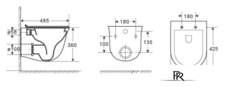 Унитаз подвесной WeltWasser Amberg 506 + Telbach 004 GL-WT + Amberg RD-WT - Изображение №6 — Интернет-магазин ПроЗаказ