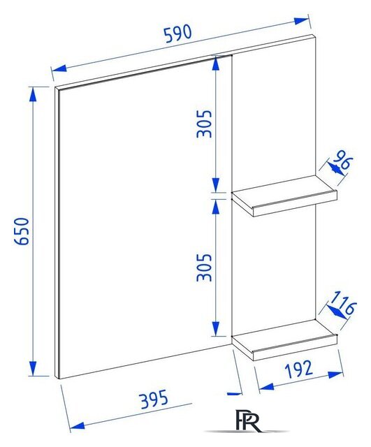  Lauter Зеркало Adri 59 (антрацит) - Изображение №3 — Интернет-магазин ПроЗаказ