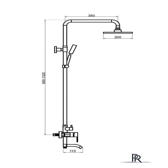 Душевая система  РМС SUS124-009DK-1 - Изображение №3 — Интернет-магазин ПроЗаказ