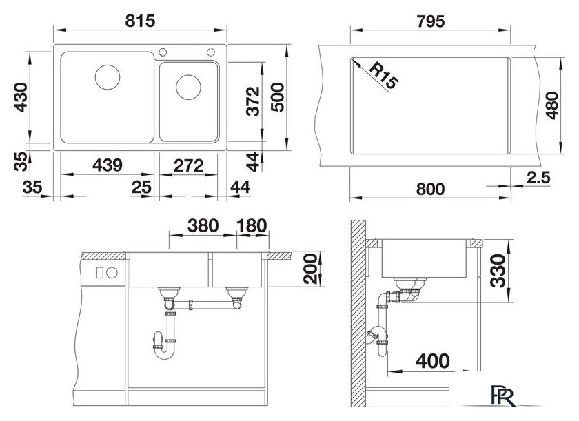 Кухонная мойка Blanco 8527130 - Изображение №2 — Интернет-магазин ПроЗаказ