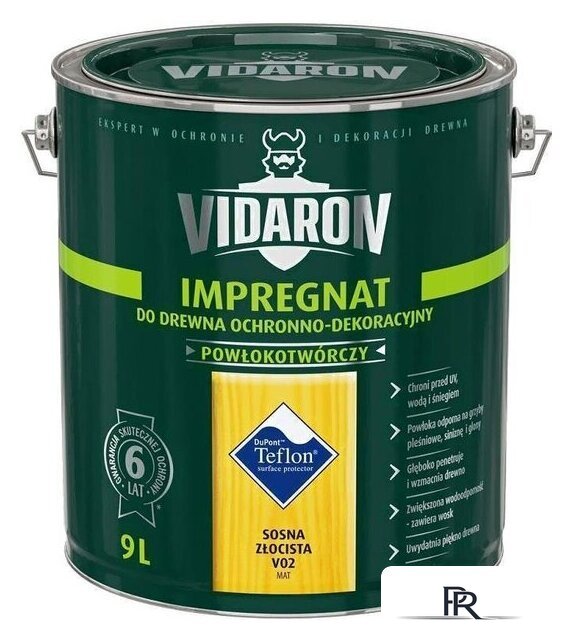 Пропитка Vidaron Impregnant V02 9 л (золотая сосна) - Изображение №1 — Интернет-магазин ПроЗаказ