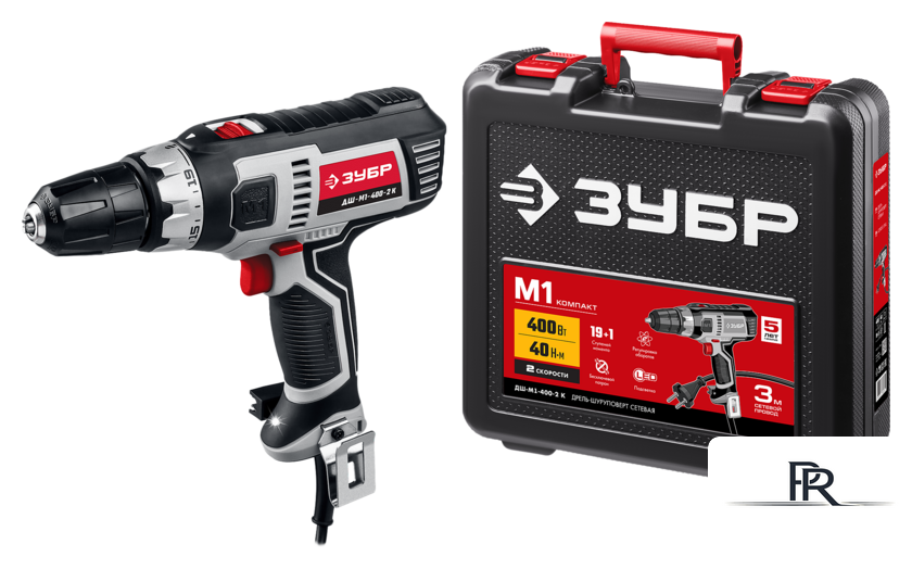 Дрель-шуруповерт Зубр ДШ-М1-400-2 К - Изображение №1 — Интернет-магазин ПроЗаказ