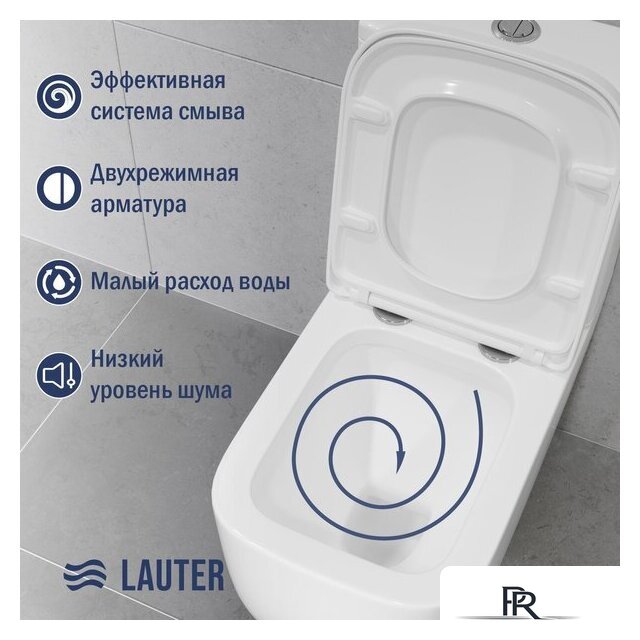 Унитаз напольный Lauter Rimless 21D2203 - Изображение №3 — Интернет-магазин ПроЗаказ