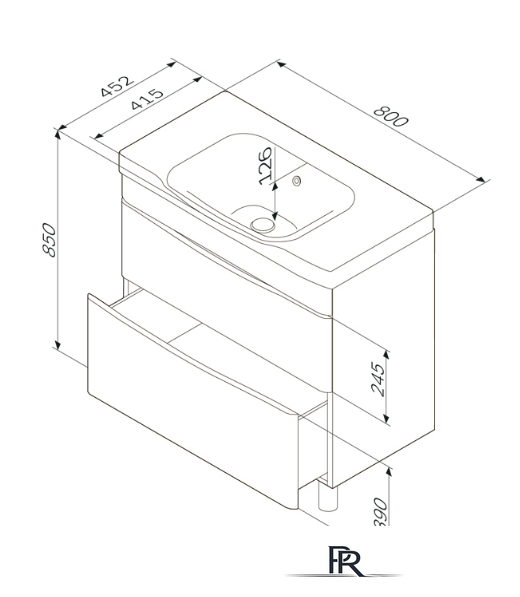  AM.PM Тумба под умывальник Like [M80FSX0802WG] - Изображение №2 — Интернет-магазин ПроЗаказ