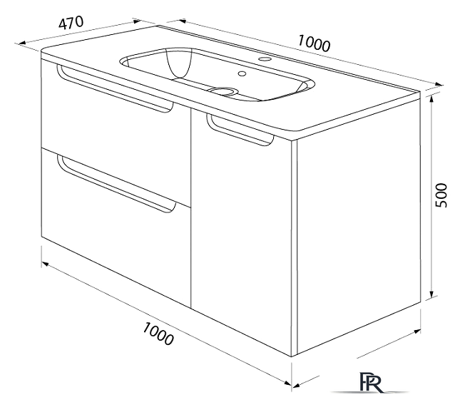 IDDIS Тумба с умывальником Edifice 100 EDI10W1i95K (белый) - Изображение №8 — Интернет-магазин ПроЗаказ