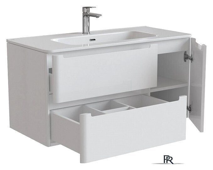  IDDIS Тумба с умывальником Edifice 100 EDI10W1i95K (белый) - Изображение №4 — Интернет-магазин ПроЗаказ