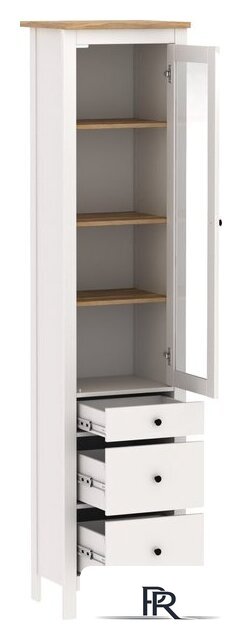 Шкаф-витрина Mio Tesoro Сага 50 2.08.07.120.14 (белый/ясень) - Изображение №3 — Интернет-магазин ПроЗаказ