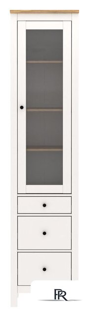 Шкаф-витрина Mio Tesoro Сага 50 2.08.07.120.14 (белый/ясень) - Изображение №2 — Интернет-магазин ПроЗаказ