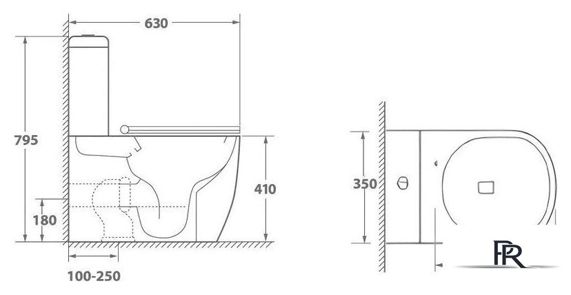 Унитаз напольный Cerutti Vince Tornado CT10373 - Изображение №7 — Интернет-магазин ПроЗаказ