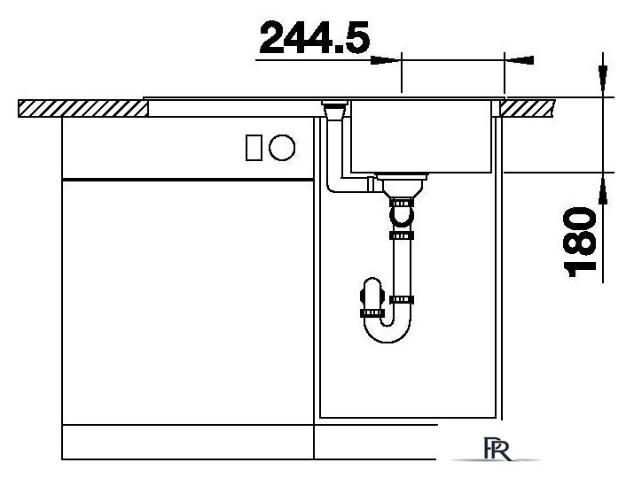 Кухонная мойка Blanco Favum 45 S 524232 (кофе) - Изображение №5 — Интернет-магазин ПроЗаказ
