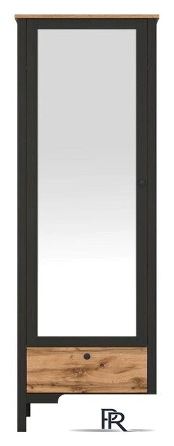 Шкаф распашной Black Red White Loft SZF1W1S/60 (дуб вотан/черный) - Изображение №1 — Интернет-магазин ПроЗаказ