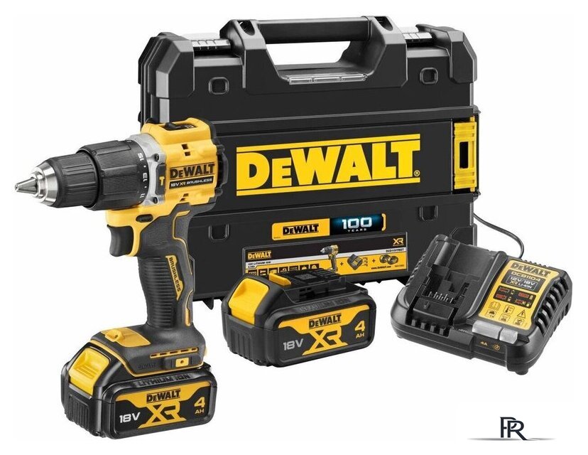 Ударная дрель-шуруповерт DeWalt DCD100YM2T (с 2-мя АКБ, кейс) - Изображение №1 — Интернет-магазин ПроЗаказ