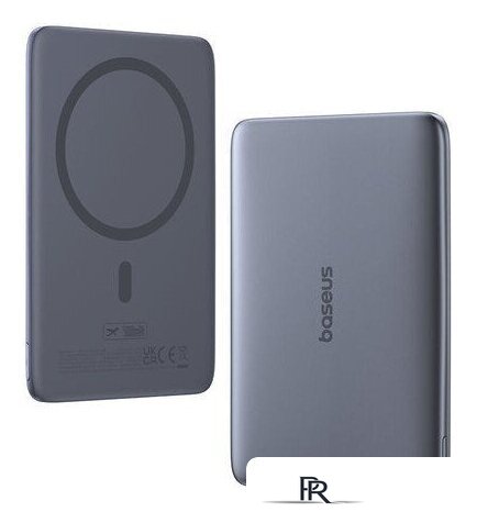Внешний аккумулятор Baseus PicoGo AM41 Ultra-Slim Magnetic Power Bank 5000mAh (серый) - Изображение №3 — Интернет-магазин ПроЗаказ