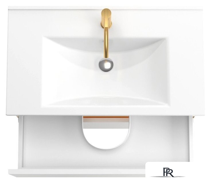  ЗОВ Тумба под умывальник Лира 100 L100MW0MWGVG (белый глянец) - Изображение №2 — Интернет-магазин ПроЗаказ