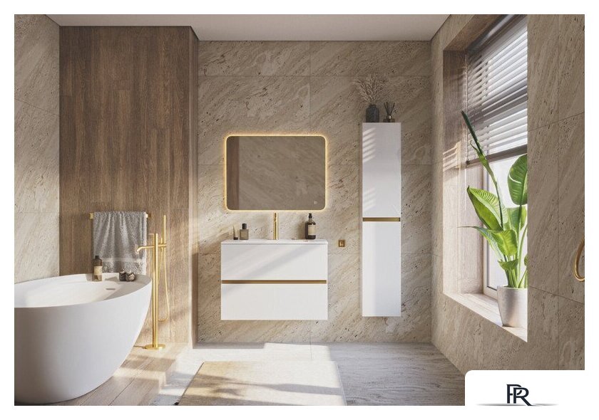  ЗОВ Тумба под умывальник Лира 100 L100MW0MWGVG (белый глянец) - Изображение №3 — Интернет-магазин ПроЗаказ