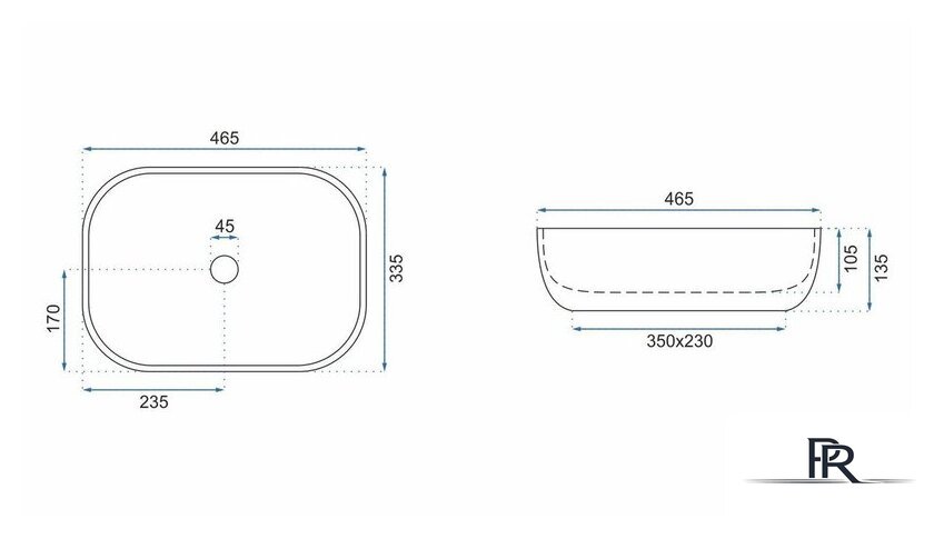 Умывальник Rea Livia U3800 - Изображение №5 — Интернет-магазин ПроЗаказ
