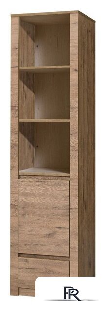 Шкаф-пенал Рэйгрупп Bromo ВТ-04 1D1Y 50x198x45 ВТ-04 VL (дуб веллингтон) - Изображение №1 — Интернет-магазин ПроЗаказ