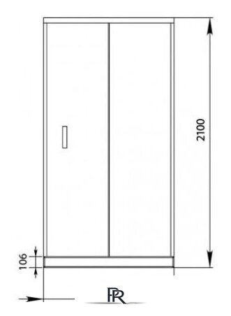 Душевая дверь Aquanet Alfa NAA6121 160 (прозрачное стекло) - Изображение №2 — Интернет-магазин ПроЗаказ