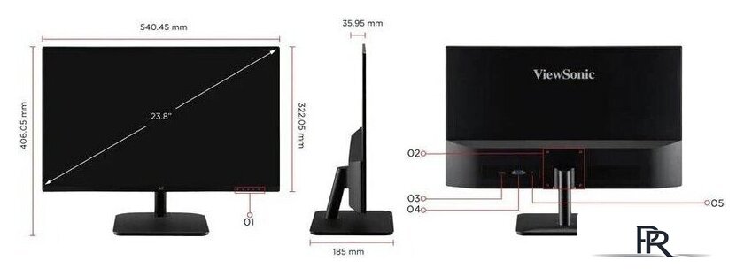 Монитор ViewSonic VA2432-H-2 - Изображение №8 — Интернет-магазин ПроЗаказ