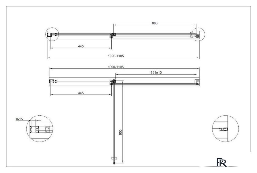 Душевая дверь Cezares URBAN-B-12-110-C-CR - Изображение №3 — Интернет-магазин ПроЗаказ