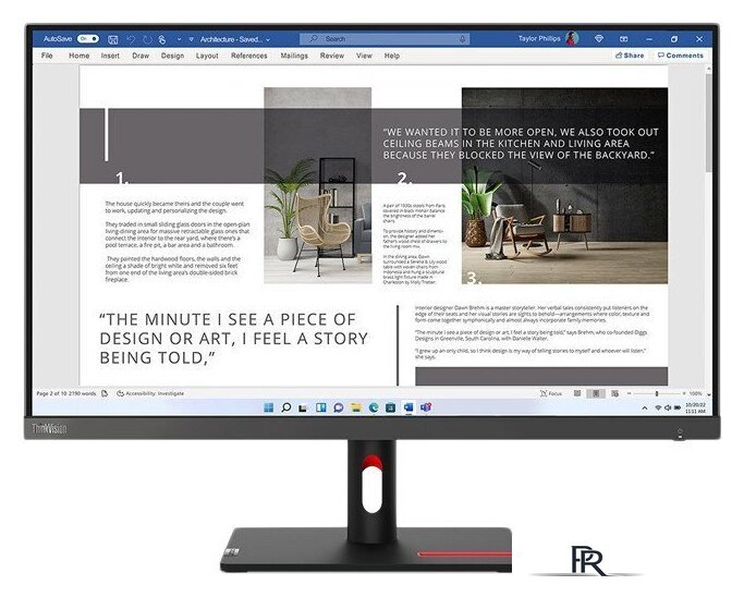Монитор Lenovo ThinkVision S27i-30 63DFKAT4UK - Изображение №1 — Интернет-магазин ПроЗаказ