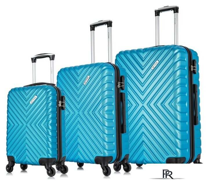 Чемодан-спиннер L'Case New-Delhi BCP-1205 7468 (M, светло-синий) - Изображение №7 — Интернет-магазин ПроЗаказ