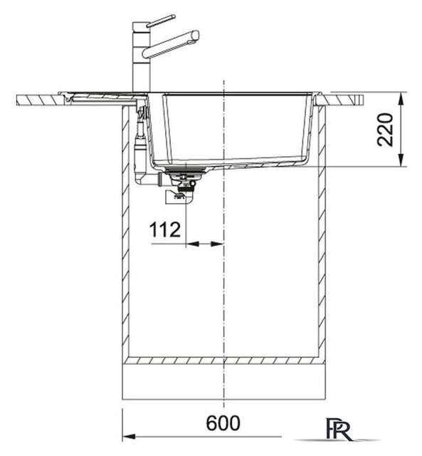 Кухонная мойка Franke UBG 611-78L (оникс) - Изображение №3 — Интернет-магазин ПроЗаказ