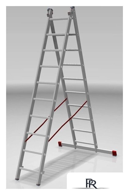 Лестница-стремянка Новая высота NV 522 двухсекционная индустриальная 2x10 ступеней - Изображение №3 — Интернет-магазин ПроЗаказ