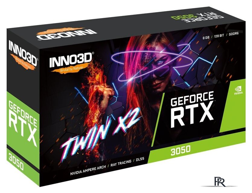 Видеокарта Inno3D GeForce RTX 3050 Twin X2 N30502-08D6-1711VA41 - Изображение №3 — Интернет-магазин ПроЗаказ