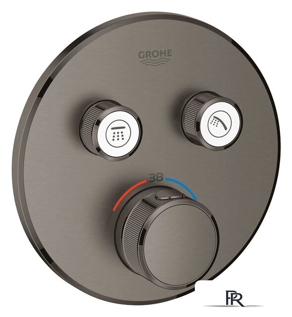 Смеситель без скрытого механизма Grohe Grohtherm SmartControl 29119AL0 (темный графит, матовый) - Изображение №1 — Интернет-магазин ПроЗаказ