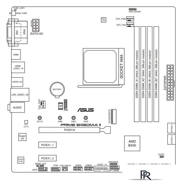 Материнская плата ASUS Prime B450M-A II - Изображение №7 — Интернет-магазин ПроЗаказ