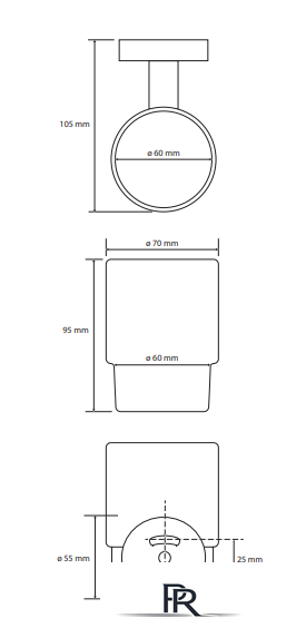 Стакан для зубной щетки и пасты Bemeta Dark 104110010 - Изображение №2 — Интернет-магазин ПроЗаказ
