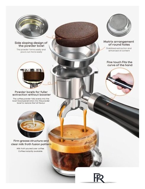 Рожковая кофеварка Hibrew H10A (черный) - Изображение №4 — Интернет-магазин ПроЗаказ