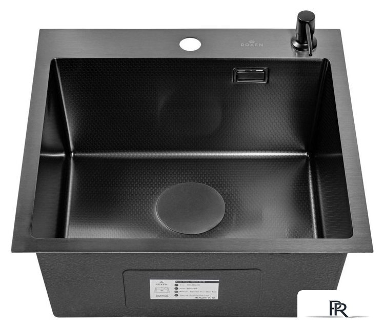 Кухонная мойка Roxen Snake 560220-45-BS PVD графит/текстурная поверхность (с ролл-матом и дозатором) - Изображение №8 — Интернет-магазин ПроЗаказ