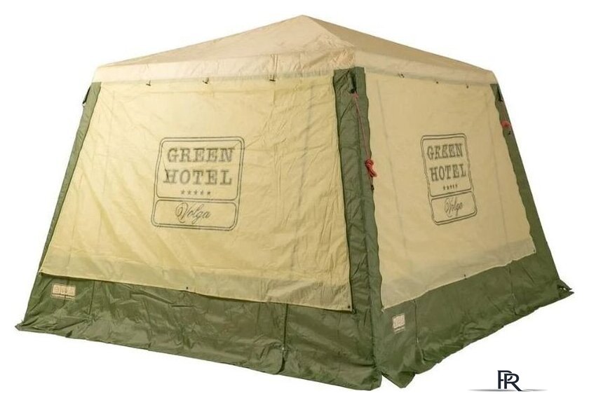 Тент-шатер Camping World Green Hotel Volga 138199 (зеленый/бежевый) - Изображение №4 — Интернет-магазин ПроЗаказ