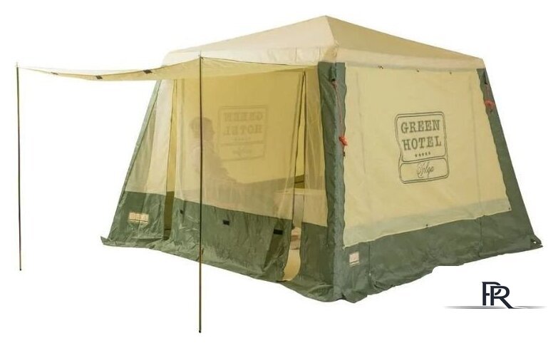 Тент-шатер Camping World Green Hotel Volga 138199 (зеленый/бежевый) - Изображение №2 — Интернет-магазин ПроЗаказ