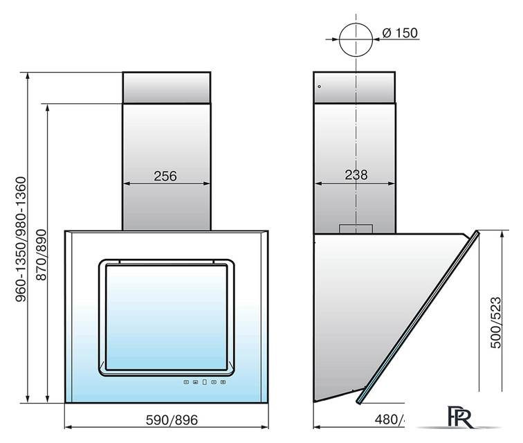 Кухонная вытяжка Elikor Оникс 90П-1000-Е4Д (белый) - Изображение №2 — Интернет-магазин ПроЗаказ