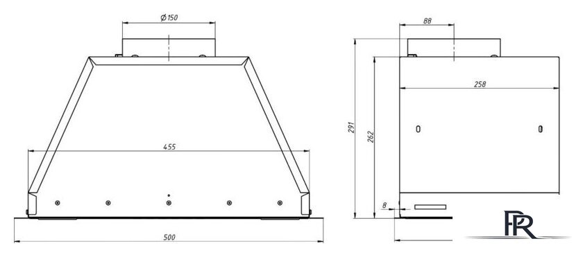 Кухонная вытяжка Elikor Врезной блок Box 50П-1000-Э4Д 290032 (черный) - Изображение №10 — Интернет-магазин ПроЗаказ