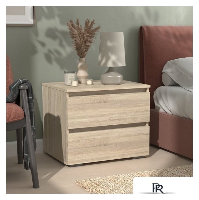 Тумба Кортекс-мебель Бари 60 2ш (дуб сонома/дуб сонома/дуб сонома) - Изображение №3 — Интернет-магазин ПроЗаказ