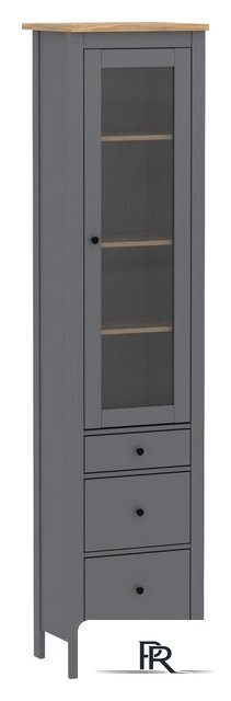 Шкаф-витрина Mio Tesoro Сага 50 2.08.07.120.15 (серый/ясень) - Изображение №1 — Интернет-магазин ПроЗаказ