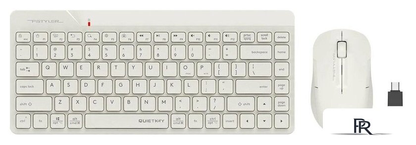 Офисный набор A4Tech Fstyler FG2200 Air (бежевый) - Изображение №2 — Интернет-магазин ПроЗаказ