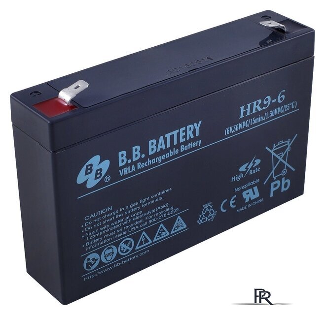 Аккумулятор для ИБП B.B. Battery HR9-6 (6В/8 А·ч) - Изображение №1 — Интернет-магазин ПроЗаказ