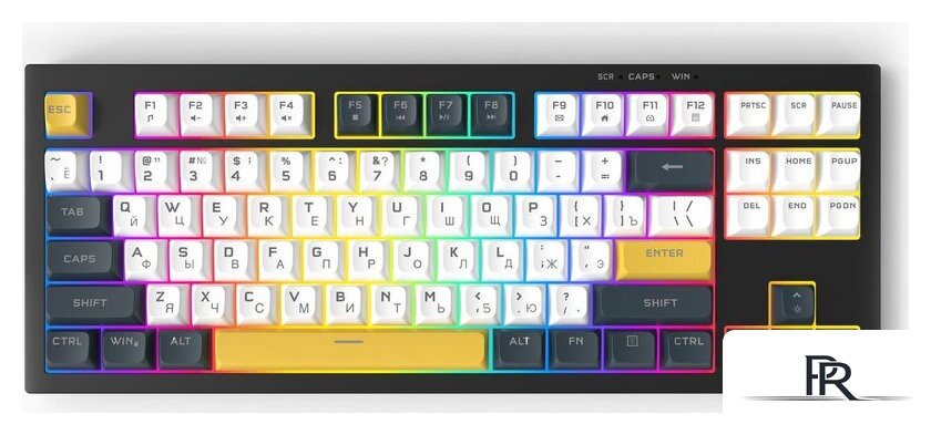 Клавиатура Ritmix RKB-587BL (черный/белый) - Изображение №2 — Интернет-магазин ПроЗаказ