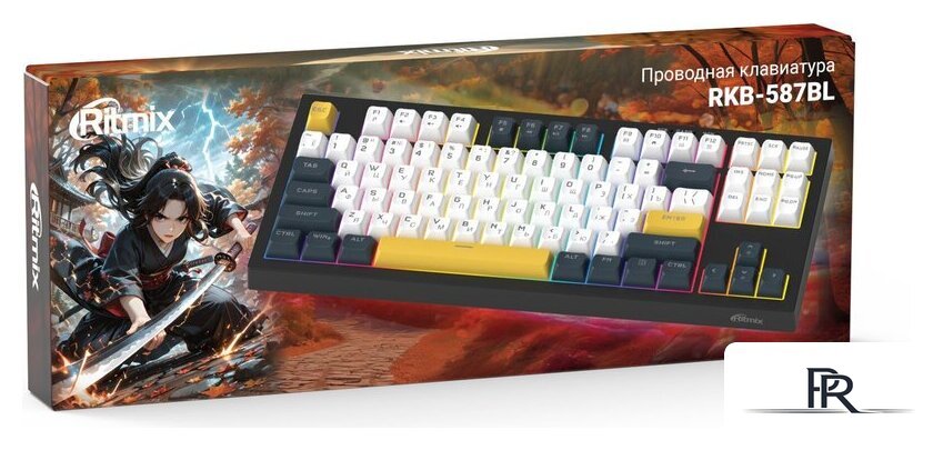 Клавиатура Ritmix RKB-587BL (черный/белый) - Изображение №4 — Интернет-магазин ПроЗаказ