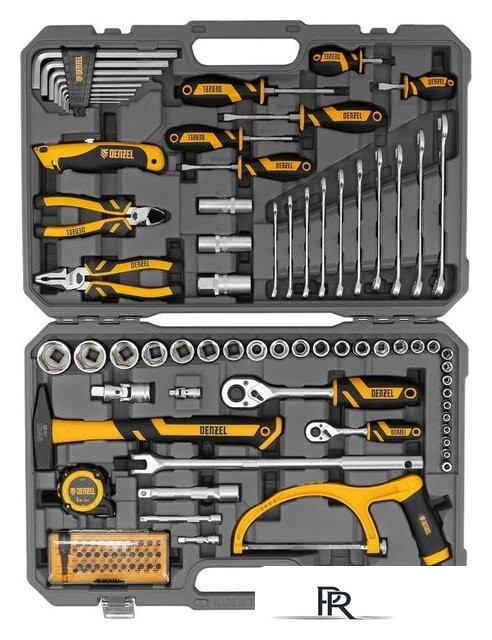 Набор домашнего мастера Denzel 15803 (100 предметов) - Изображение №2 — Интернет-магазин ПроЗаказ