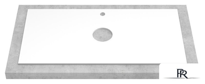  ЗОВ Тумба под умывальник Лира 100 L100MW0MWGVG-KP13W (белый/белый глянец) - Изображение №3 — Интернет-магазин ПроЗаказ