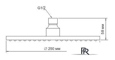 Верхний душ Wasserkraft A030 - Изображение №3 — Интернет-магазин ПроЗаказ